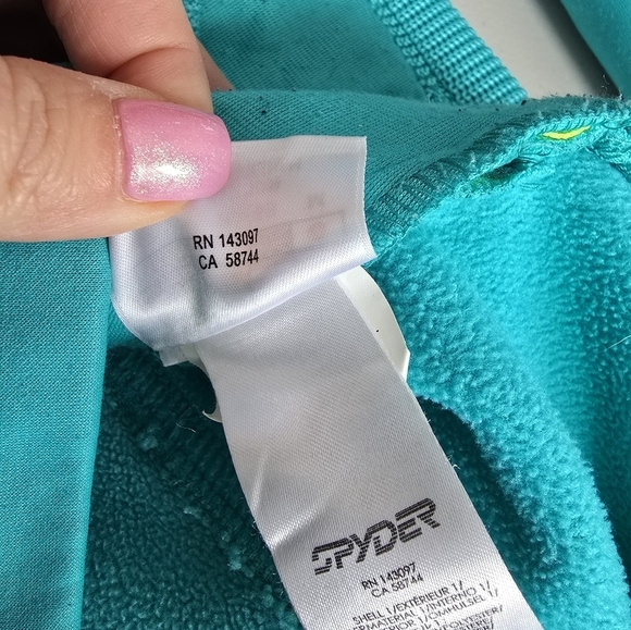 Spyder Core Turquoise Zip Up Jacket Women's Size Small. - Picture 6 of 8